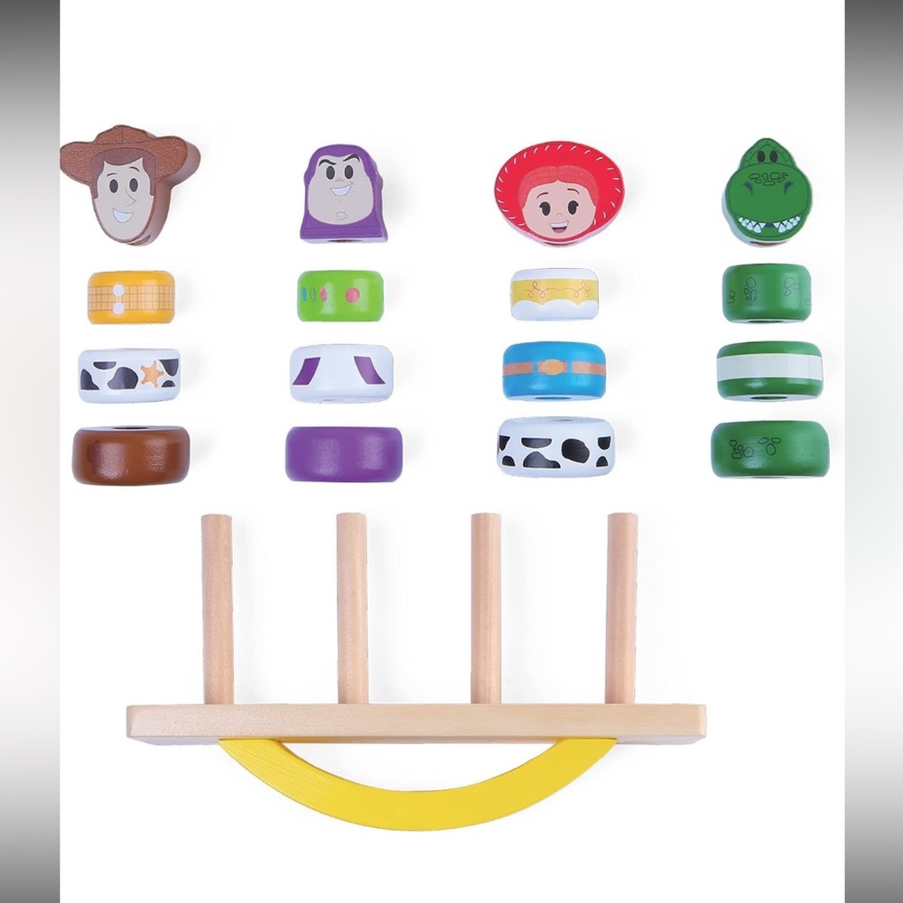 Disney Pixar Just Play Wooden Toy Story Stacking Blocks Set - 17 Pieces - Picture 4 of 5